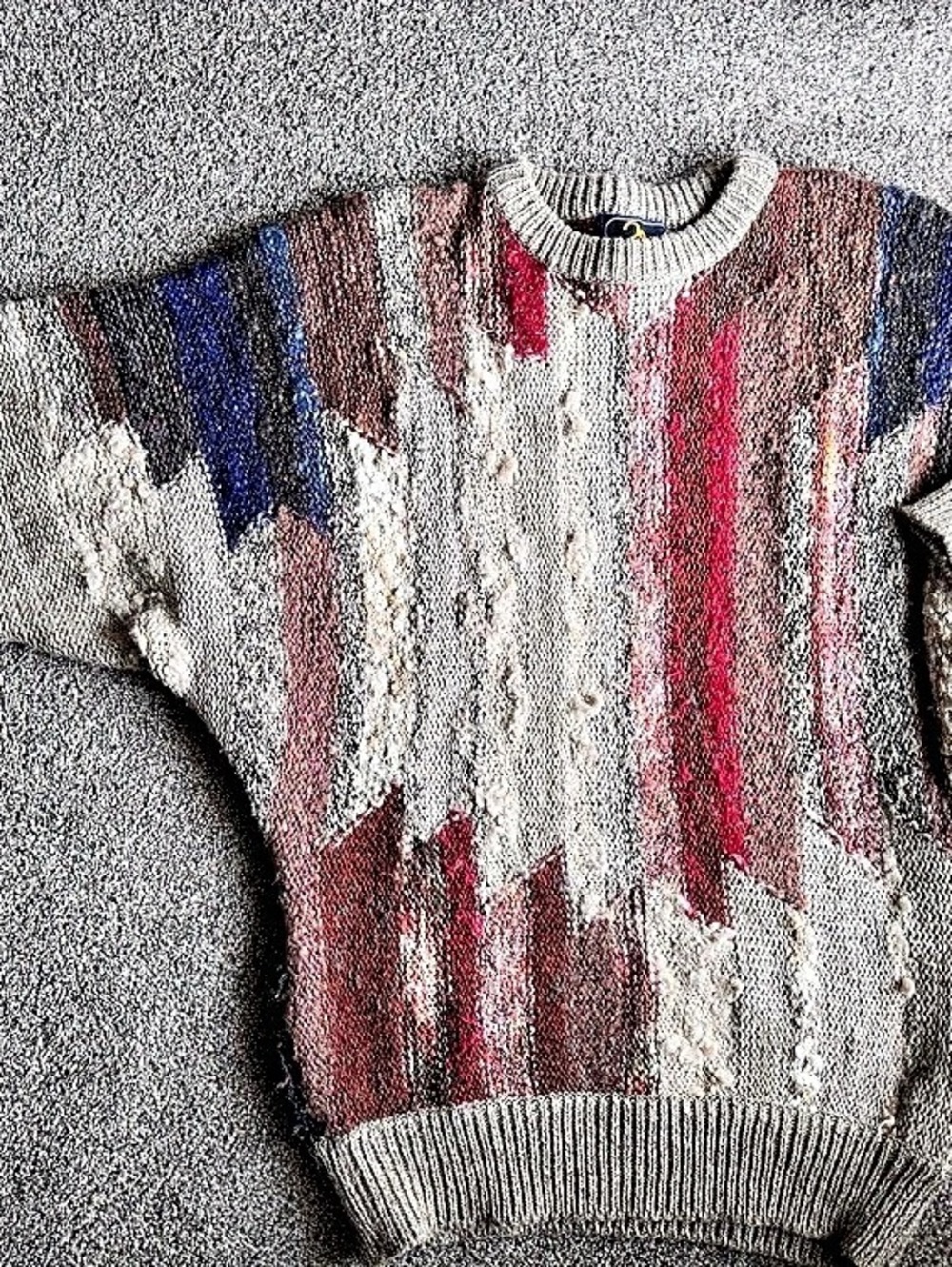 Vintage 1980’s 20 ans by Mariea Kim Color Block Crewneck Sweater